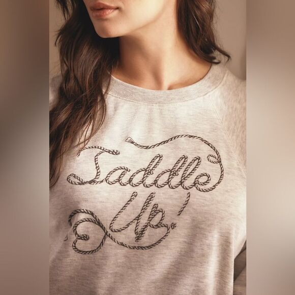 Anthropologie Crew-Neck Graphic Sweatshirt Size Medium - Picture 2 of 5